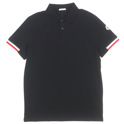 Moncler Short Sleeve Polo Shirt Cotton Black L
