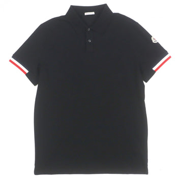 Moncler Short Sleeve Polo Shirt Cotton Black L