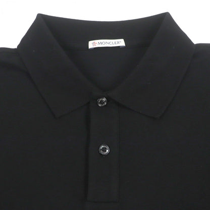 Moncler Short Sleeve Polo Shirt Cotton Black L