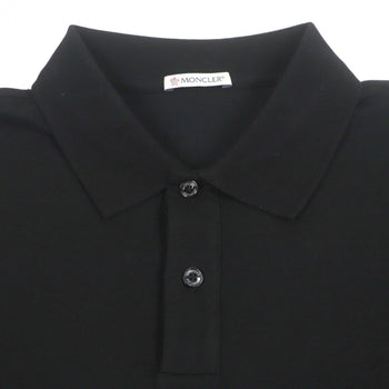 Moncler Short Sleeve Polo Shirt Cotton Black L