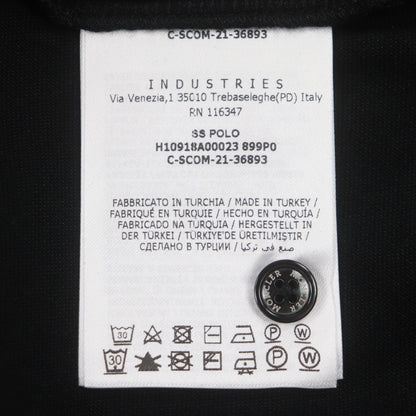 Moncler Short Sleeve Polo Shirt Cotton Black L