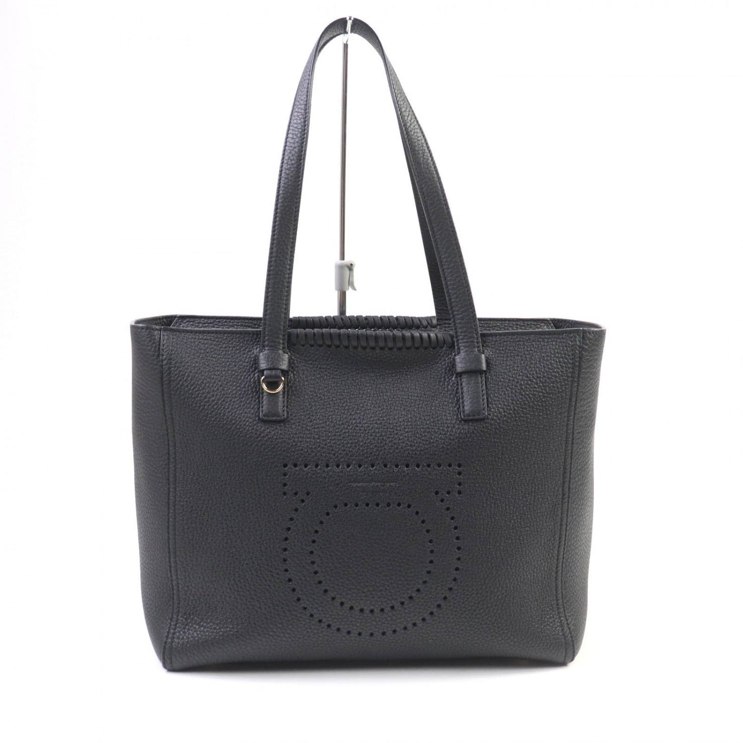 Salvatore Ferragamo Tote Bag 21 G714 Calf Leather Black Marta Nero