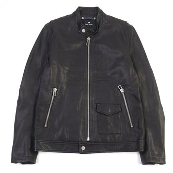Ps Paul Smith Riders Jacket Py-99184 89184 Goat Leather Black M