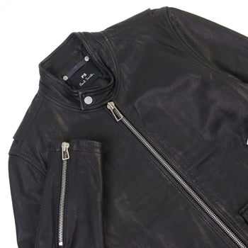 Ps Paul Smith Riders Jacket Py-99184 89184 Goat Leather Black M