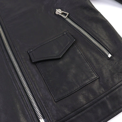 Ps Paul Smith Riders Jacket Py-99184 89184 Goat Leather Black M