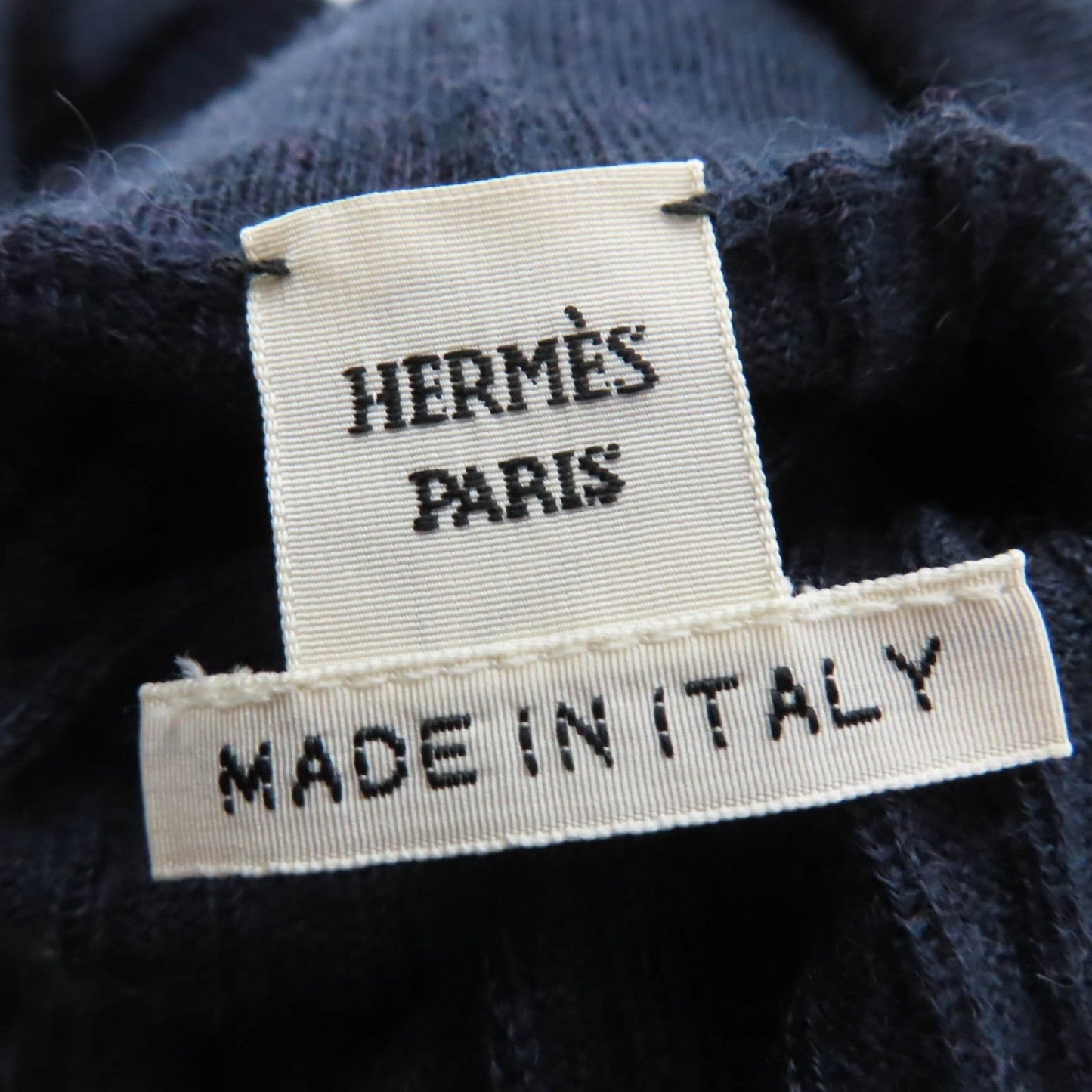 Hermes Knit Cashmere Navy 34