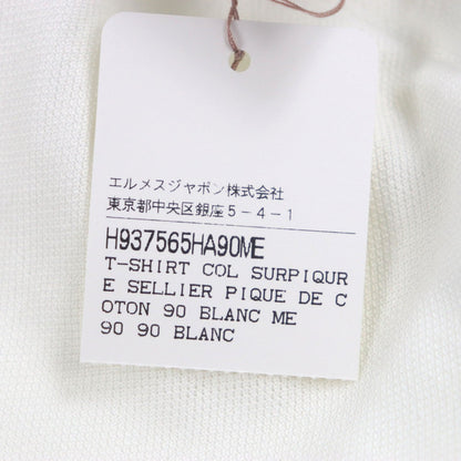 Hermes Short Sleeve T-Shirt Cotton White Orange M