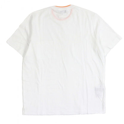 Hermes Short Sleeve T-Shirt Cotton White Orange M