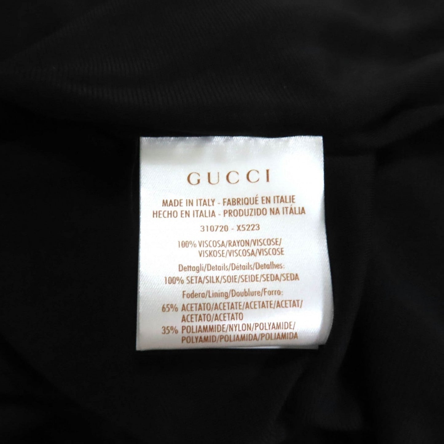 Gucci One Piece 310720 Rayon Black M