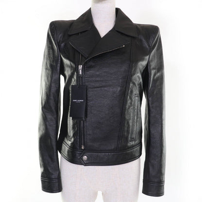 Saint Laurent Paris Riders Jacket 589455 Cowhide Black 38