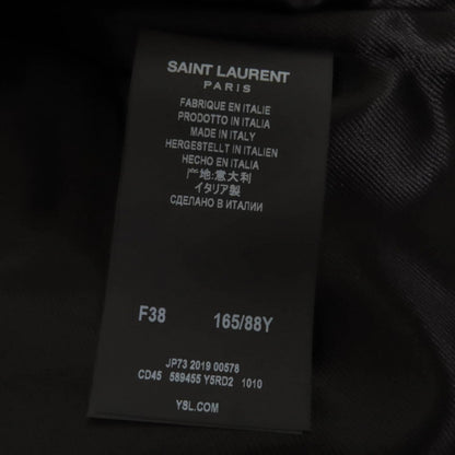 Saint Laurent Paris Riders Jacket 589455 Cowhide Black 38