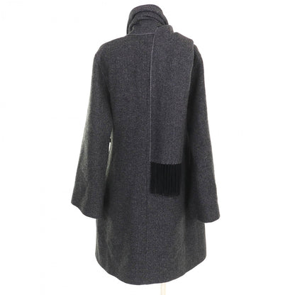 Hermes Coat Cashmere Charcoal Gray 40