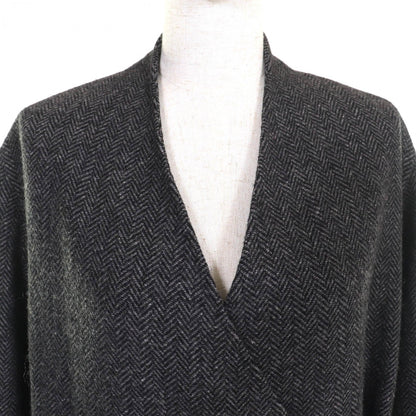 Hermes Coat Cashmere Charcoal Gray 40