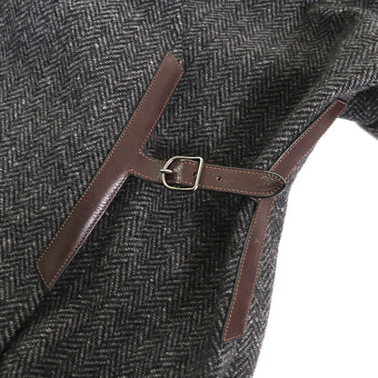Hermes Coat Cashmere Charcoal Gray 40