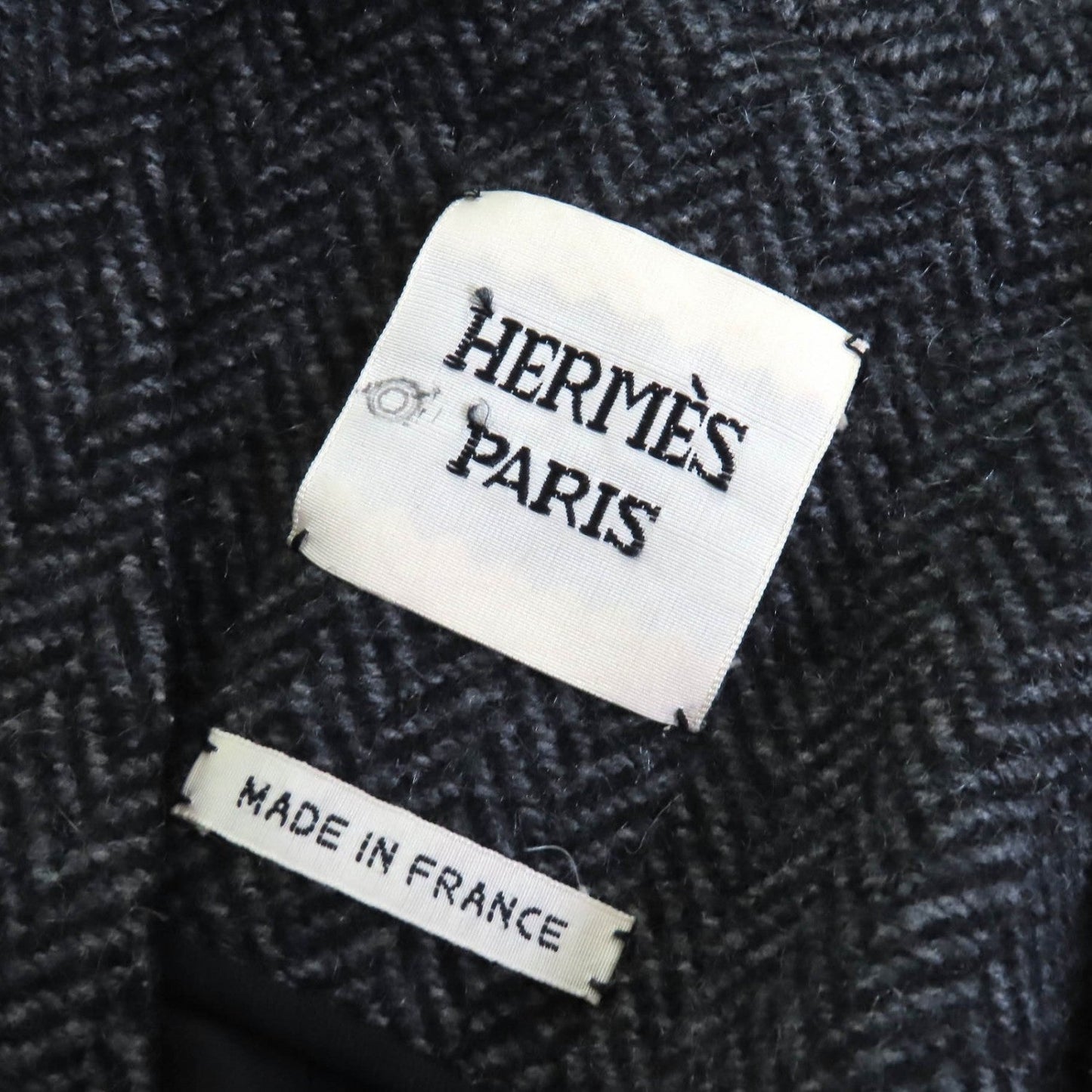 Hermes Coat Cashmere Charcoal Gray 40