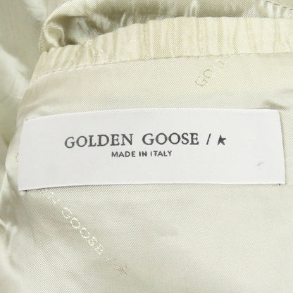Golden Goose Bomber Jacket Gmp00834 Virgin Wool Melange Gray Wine Red 48