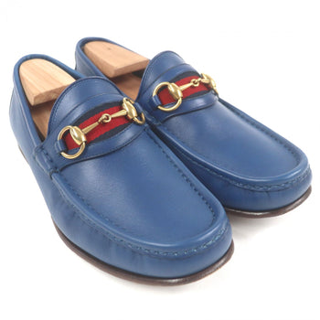 Gucci Loafers Leather Blue 6
