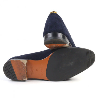 Hermes Loafers Suede Leather Navy Constance Moccasin Paris 40