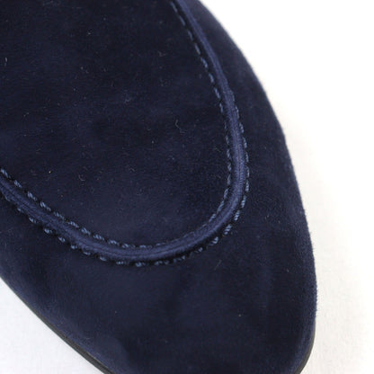 Hermes Loafers Suede Leather Navy Constance Moccasin Paris 40
