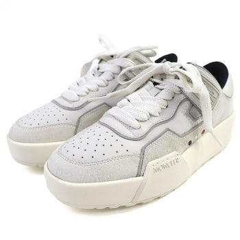 Moncler Low Cut Sneakers Leather Light Gray White Promyx Space 36