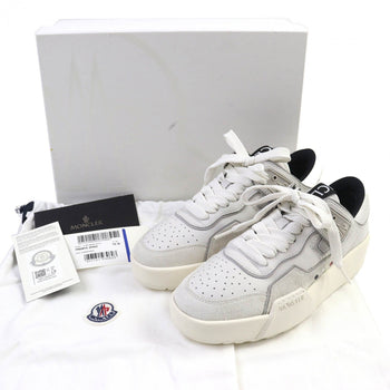 Moncler Low Cut Sneakers Leather Light Gray White Promyx Space 36
