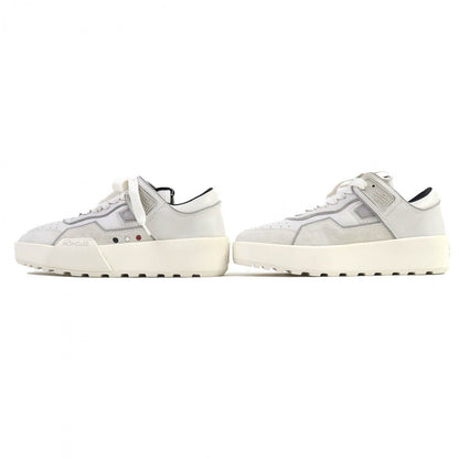 Moncler Low Cut Sneakers Leather Light Gray White Promyx Space 36