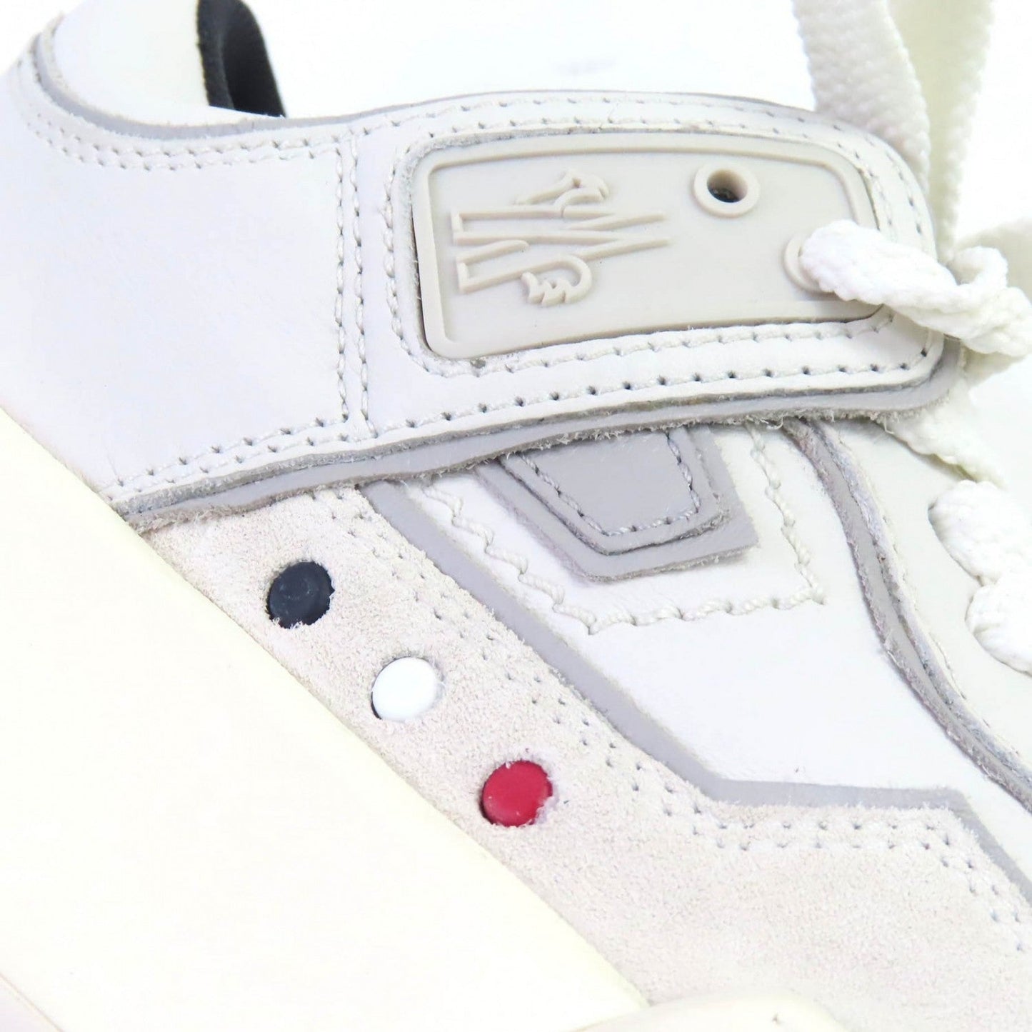 Moncler Low Cut Sneakers Leather Light Gray White Promyx Space 36