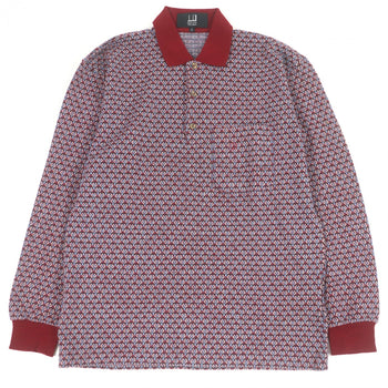Dunhill Short Sleeve Polo Shirt Cotton Green Red S