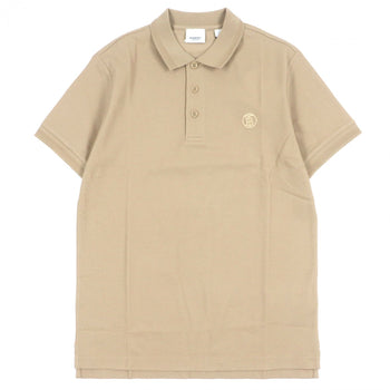 Burberry Short Sleeve Polo Shirt 8057088 Cotton Beige S
