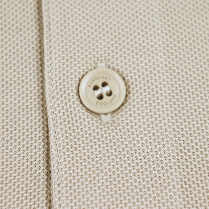 Burberry Short Sleeve Polo Shirt 8057088 Cotton Beige S