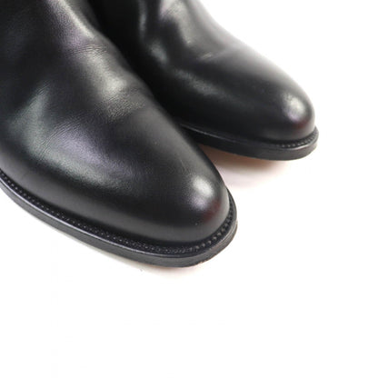 Hermes Knee-High Boots Leather Black Jumping 36.5