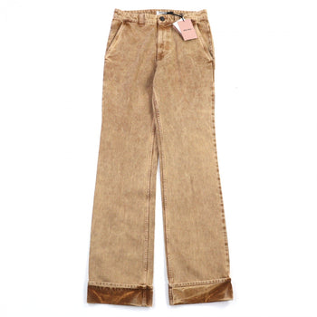 Miumiu Denim Pants Gwp467 Cotton Brown Type 38