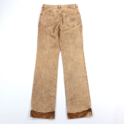 Miumiu Denim Pants Gwp467 Cotton Brown Type 38