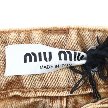 Miumiu Denim Pants Gwp467 Cotton Brown Type 38