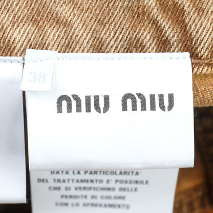 Miumiu Denim Pants Gwp467 Cotton Brown Type 38
