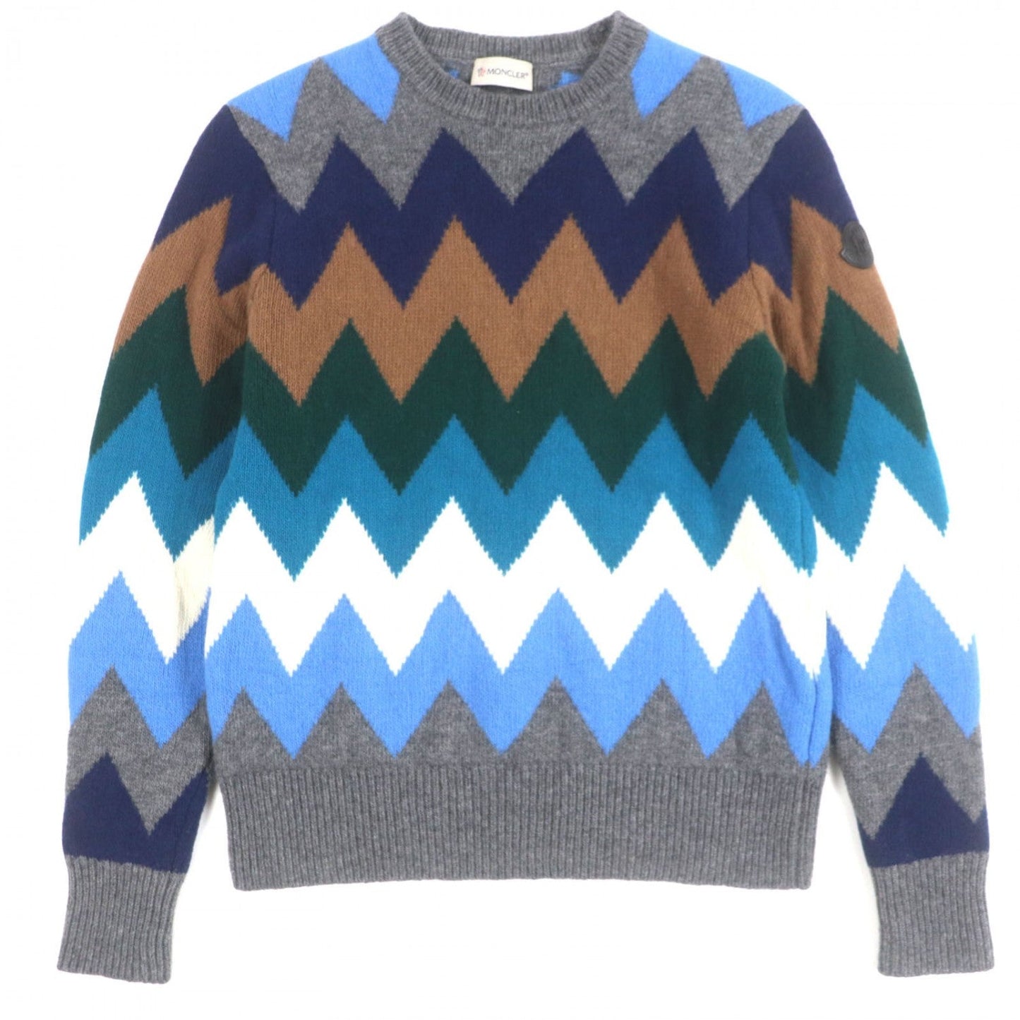 Moncler Sweater Wool Gray Blue S