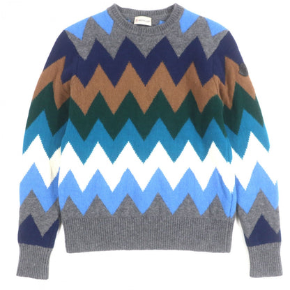 Moncler Sweater Wool Gray Blue S
