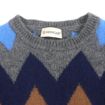 Moncler Sweater Wool Gray Blue S