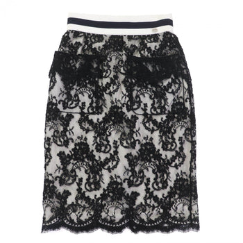 Chanel Skirt P56061V42335 Cotton White Black 36