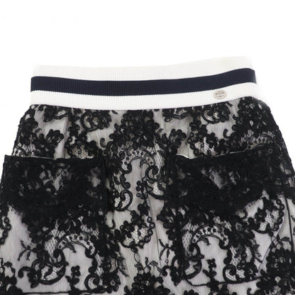 Chanel Skirt P56061V42335 Cotton White Black 36
