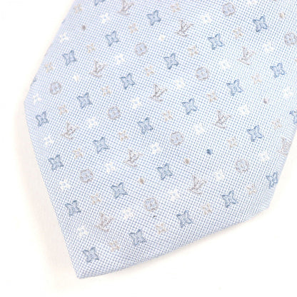 Louis Vuitton Tie M76845 Silk Light Blue Monogram Gradient Dots 8Cm