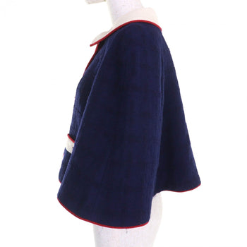 Chanel Jacket P51806 Wool Navy Ivory Red 40