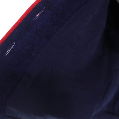 Chanel Jacket P51806 Wool Navy Ivory Red 40