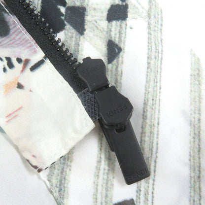 Fendi Stainless Collar Coat Ff0295 Polyester White Type 44