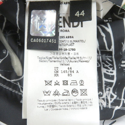 Fendi Stainless Collar Coat Ff0295 Polyester White Type 44