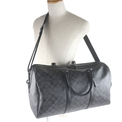 Coach Shoulder Bag C5305 Coated Canvas Black Type Ventura Bag Signature Canvas