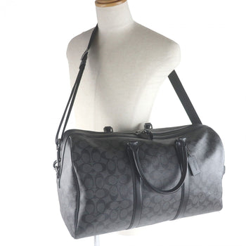 Coach Shoulder Bag C5305 Coated Canvas Black Type Ventura Bag Signature Canvas