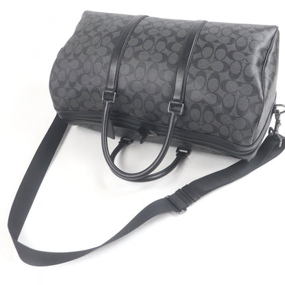 Coach Shoulder Bag C5305 Coated Canvas Black Type Ventura Bag Signature Canvas