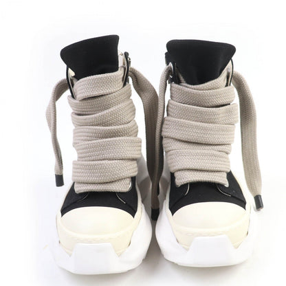 Rick Owens High Cut Sneakers 69773 Canvas Black Jumbo Laces Abstract Sneak 36