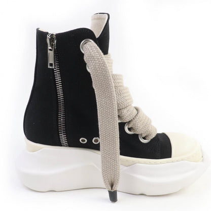 Rick Owens High Cut Sneakers 69773 Canvas Black Jumbo Laces Abstract Sneak 36